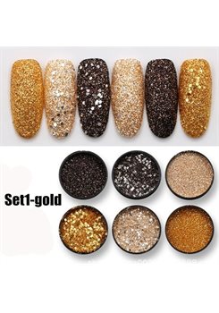 Gold Glitter * Pack of 6